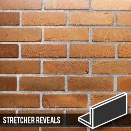 Heritage Soft Orange Reclaimed Brick Slip Stretcher Reveal