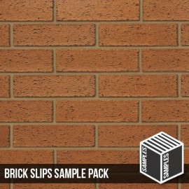 Red Rustic Brick Slips - Sample