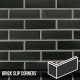 Onyx Black Brick Slip Corners