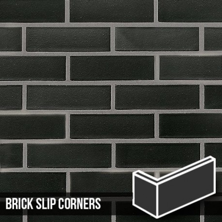 Onyx Black Brick Slip Corners